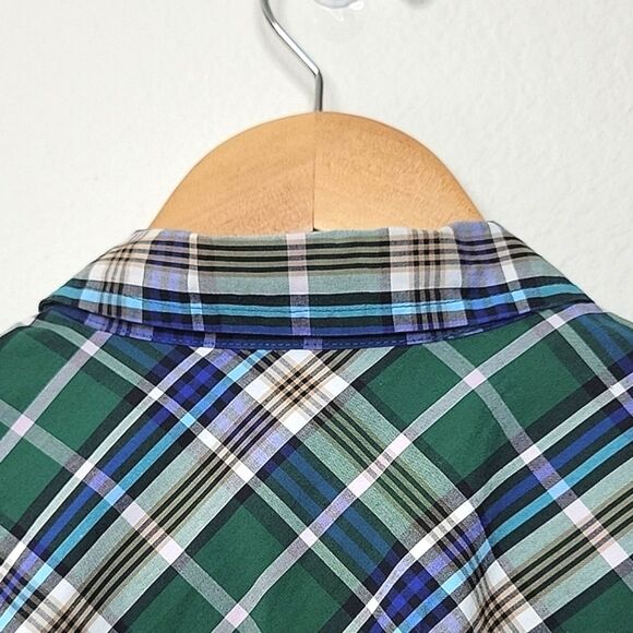 J. CREW Womens Green Plaid Button Down Long Sleeve Casual Collared Shirt size 6 - Picture 6 of 15